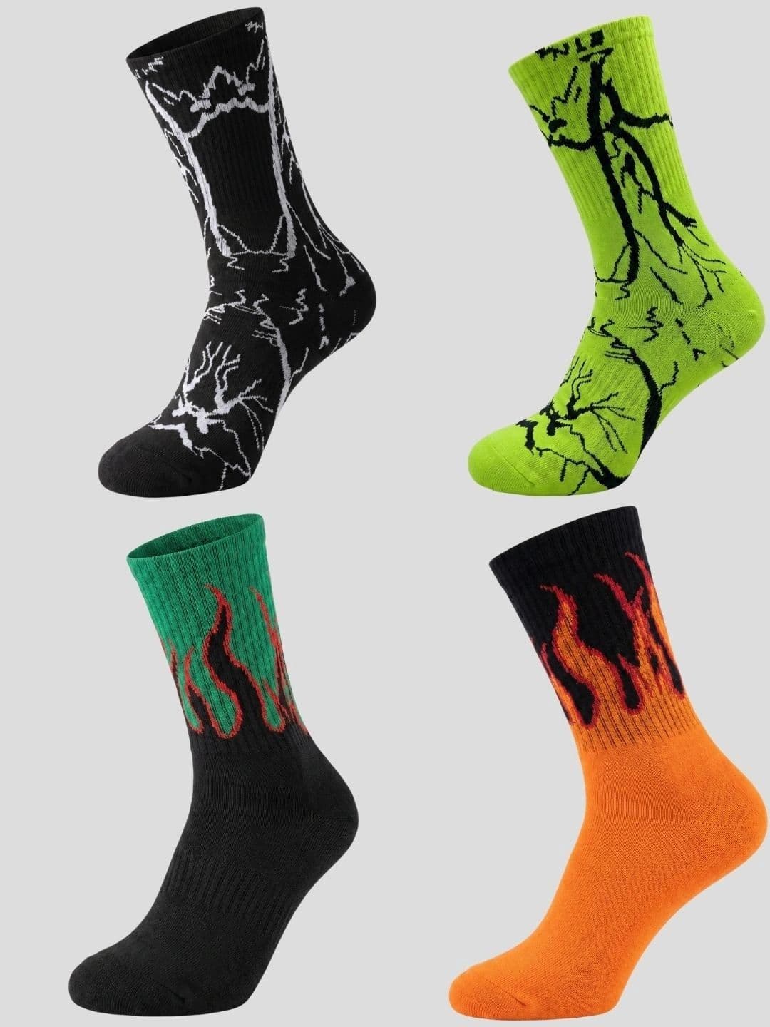 Moda Rapido Men Pack of 4 Cotton Blend Patterned Calf Length Socks - view 1