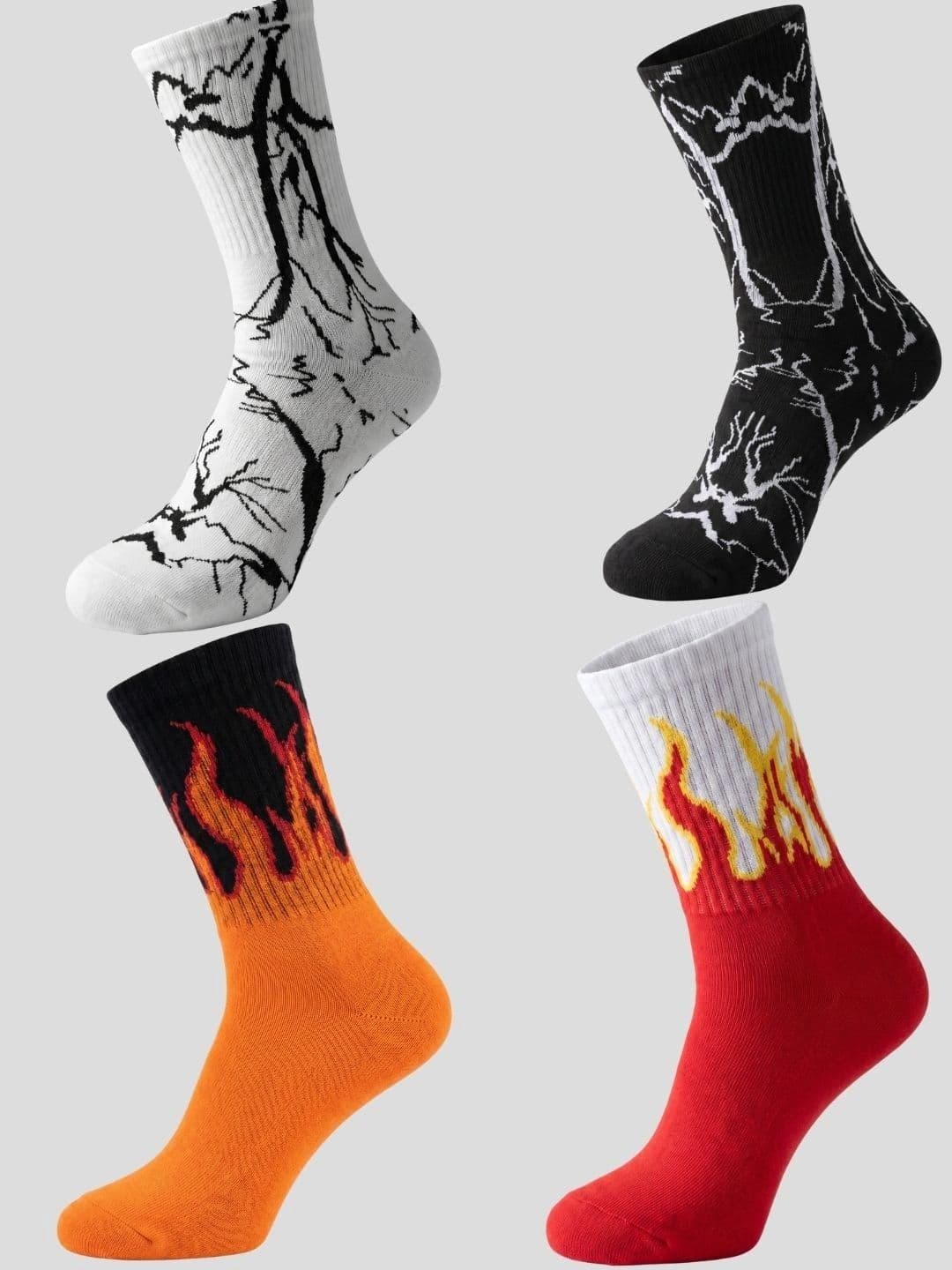 Moda Rapido Men Pack of 4 Cotton Blend Patterned Above Ankle Socks - view 1