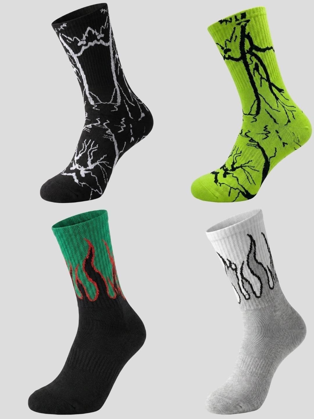 Moda Rapido Men Pack of 4 Cotton Blend Patterned Above Ankle Socks - view 1
