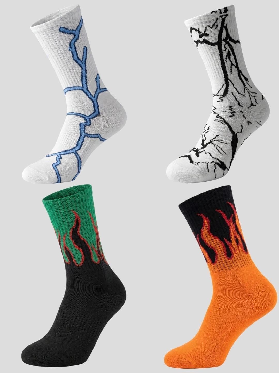 Moda Rapido Men Pack of 4 Cotton Blend Patterned Above Ankle Socks - view 1