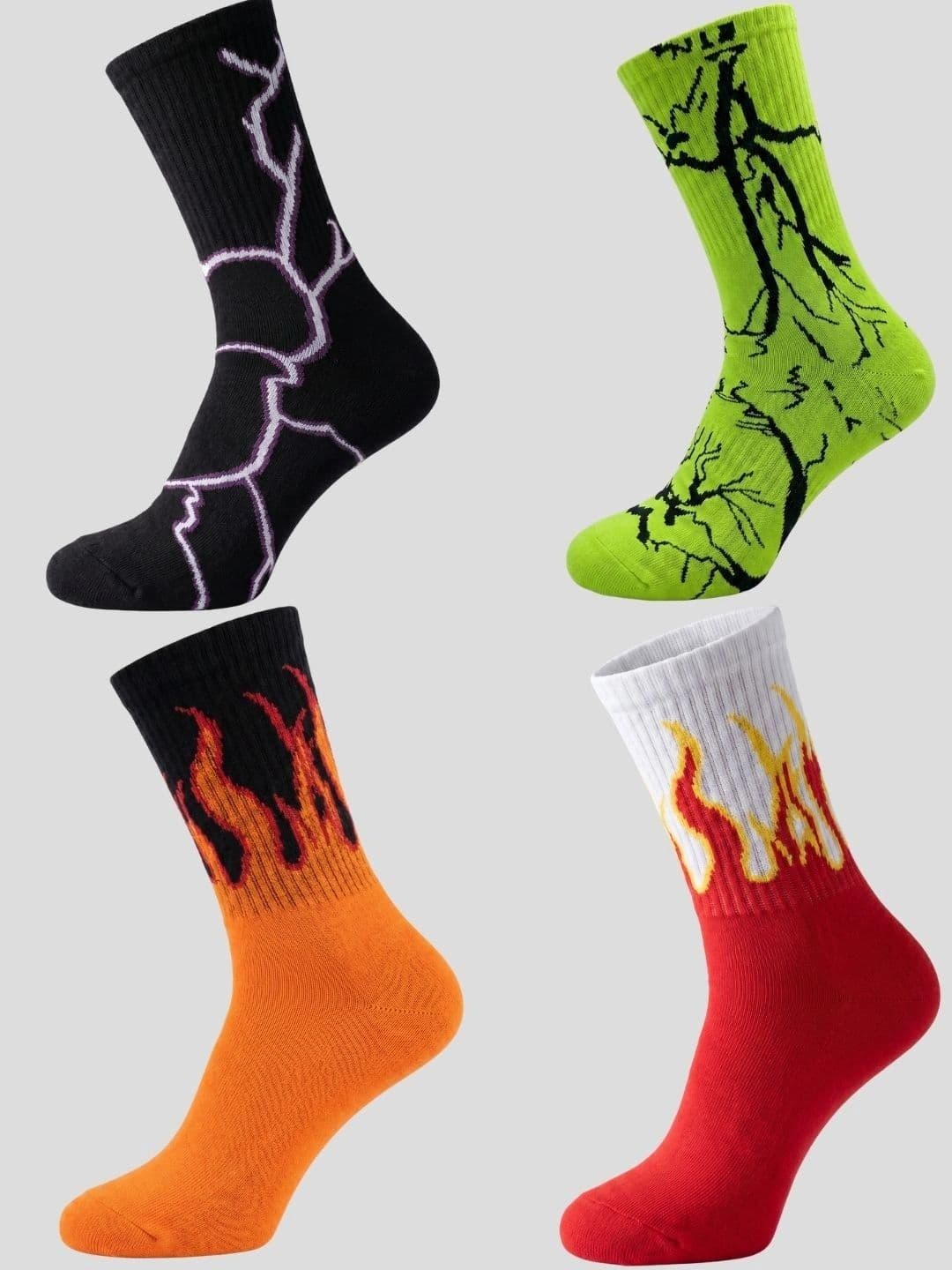 Moda Rapido Men Pack of 4 Cotton Blend Patterned Calf Length Socks - view 1