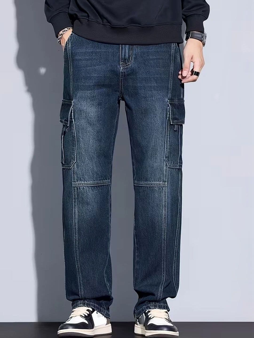 stylefabs Men Jean Relaxed Fit Mid-Rise Stretchable Jeans - view 1