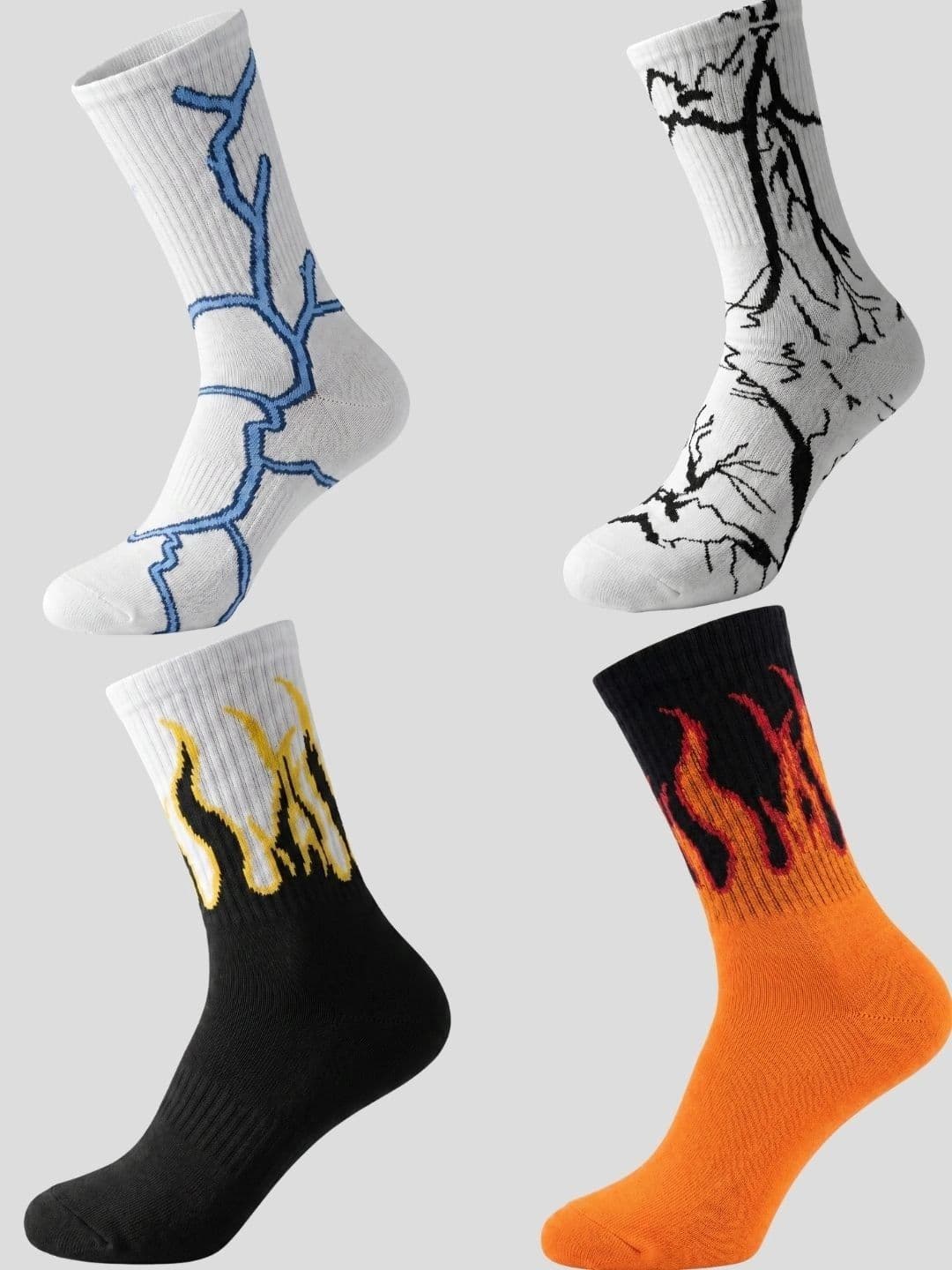 Moda Rapido Men Pack of 4 Cotton Blend Patterned Above Ankle Socks - view 1