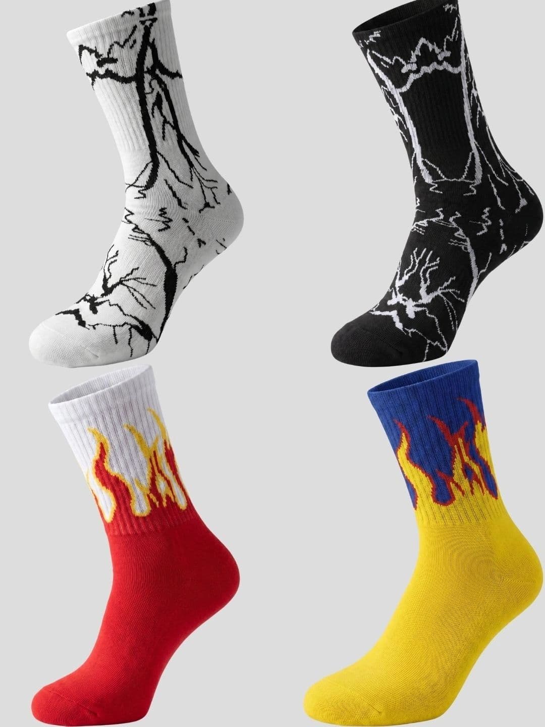 Moda Rapido Men Pack of 4 Cotton Blend Patterned Above Ankle Socks - view 1
