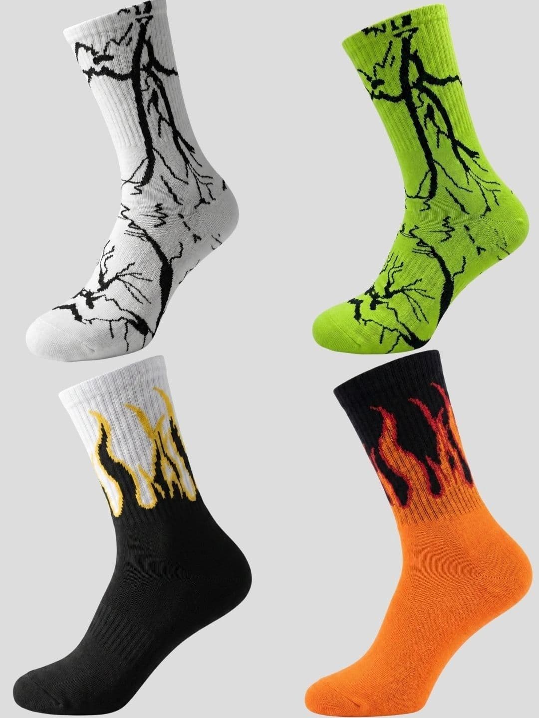 Moda Rapido Men Pack of 4 Cotton Blend Patterned Above Ankle Socks - view 1