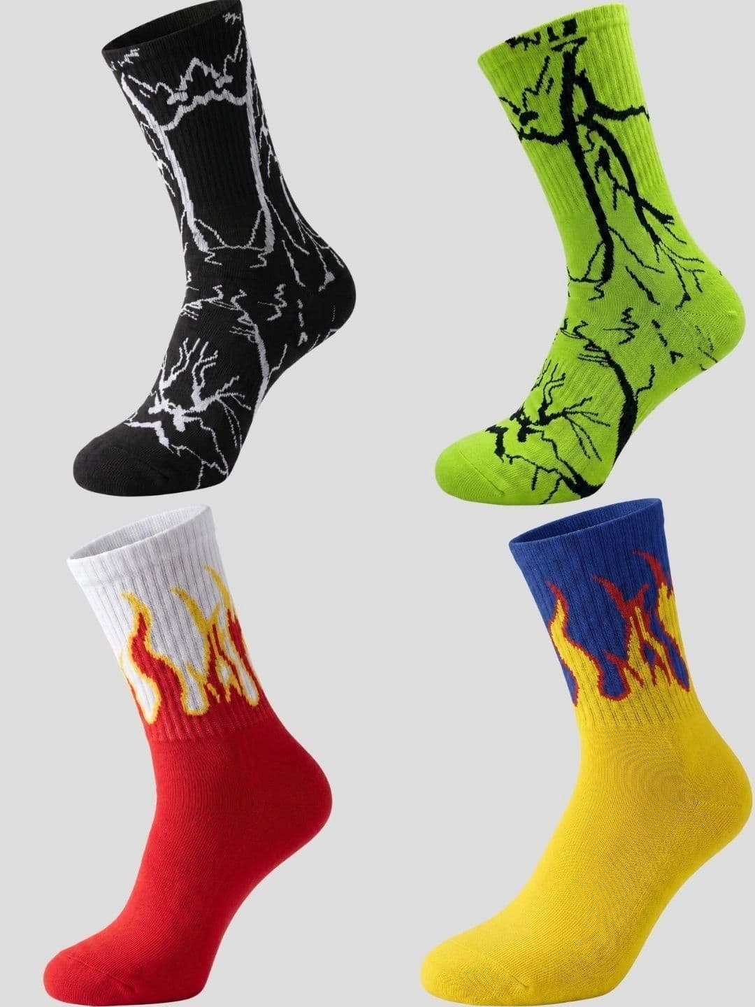 Moda Rapido Men Pack of 4 Cotton Blend Patterned Above Ankle Socks - view 1