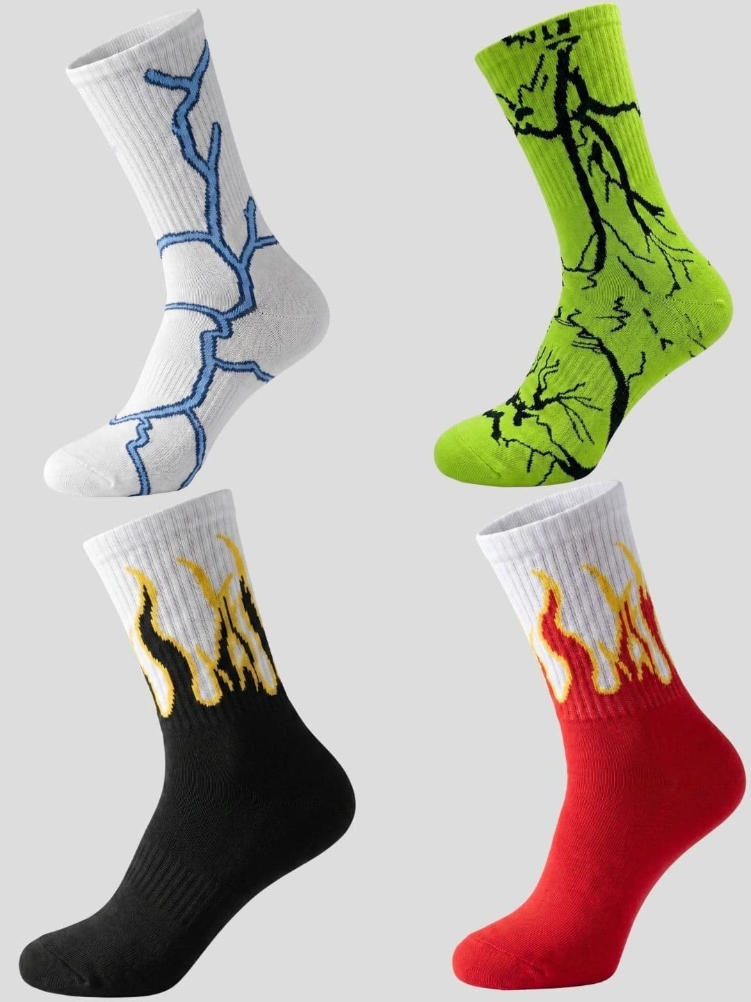 Moda Rapido Men Pack of 4 Cotton Blend Patterned Above Ankle Socks - view 1