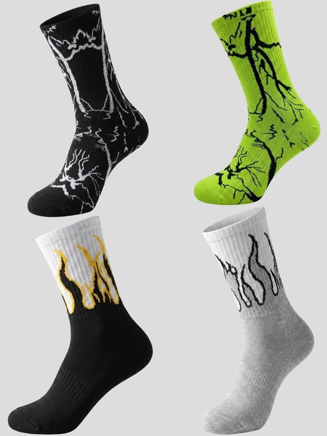 Moda Rapido Men Pack of 4 Cotton Blend Patterned Above Ankle Socks - view 1
