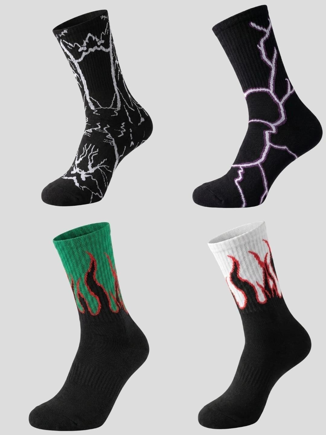 Moda Rapido Men Pack of 4 Cotton Blend Patterned Above Ankle Socks - view 1