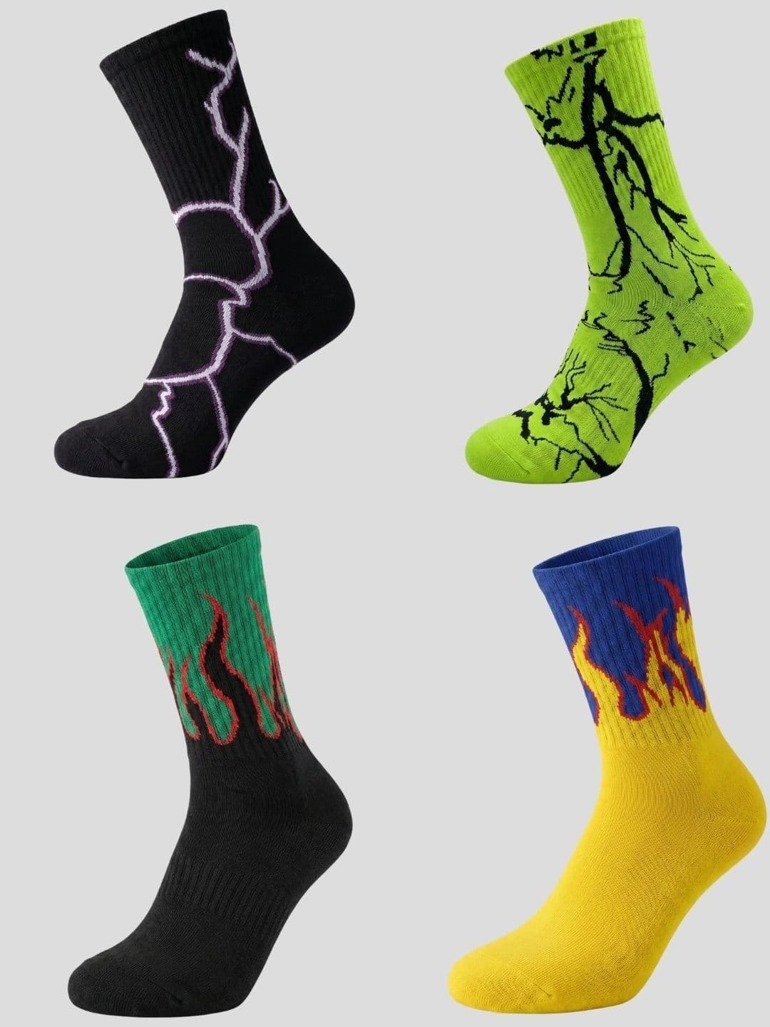 Moda Rapido Men Pack of 4 Cotton Blend Patterned Above Ankle Socks - view 1