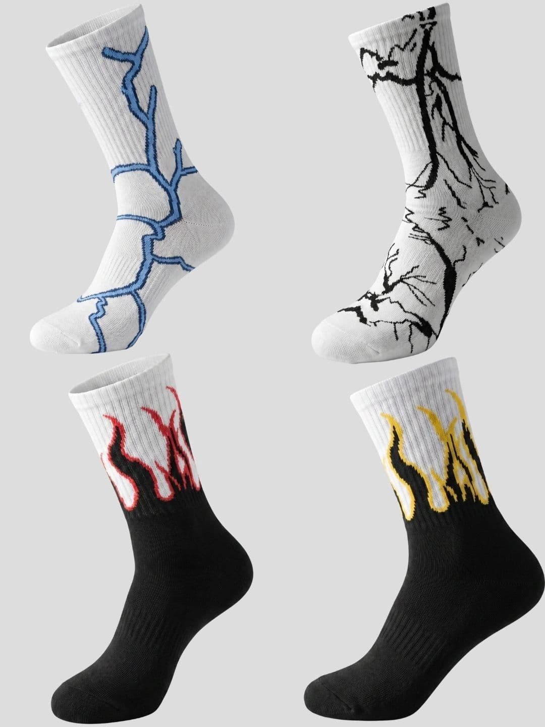 Moda Rapido Men Pack of 4 Cotton Blend Patterned Above Ankle Socks - view 1