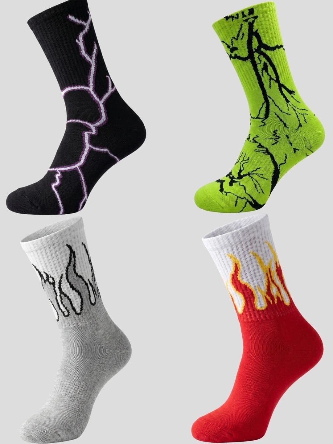 Moda Rapido Men Pack of 4 Cotton Blend Patterned Above Ankle Socks - view 1