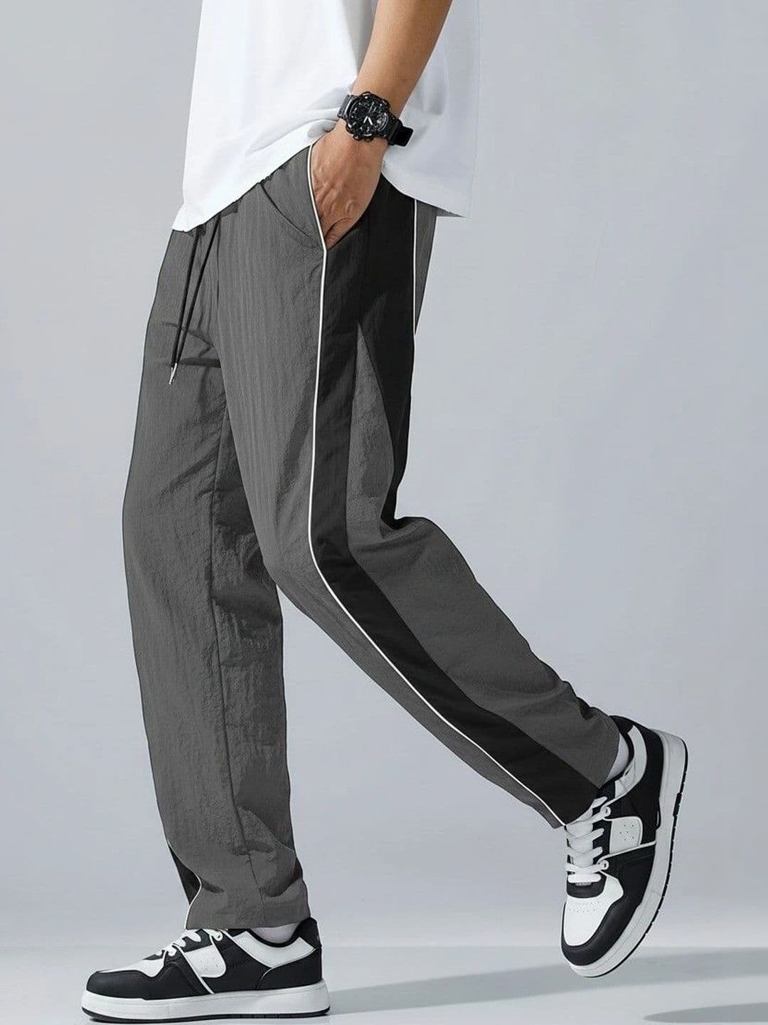 Loomzy Men Regular Fit Colourblocked Dry Fit Training Track Pants - view 1
