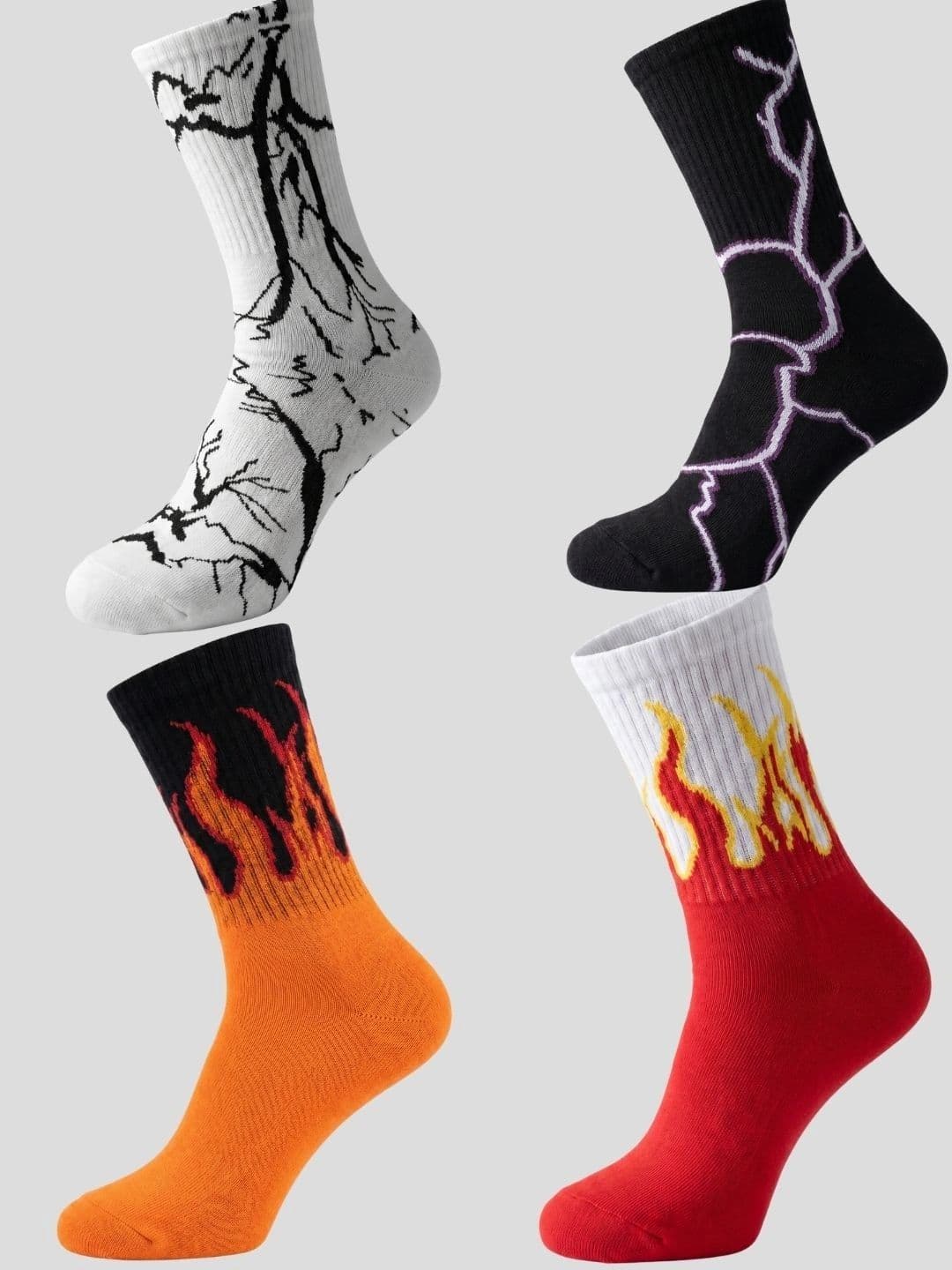 Moda Rapido Men Pack of 4 Cotton Blend Patterned Calf Length Socks - view 1
