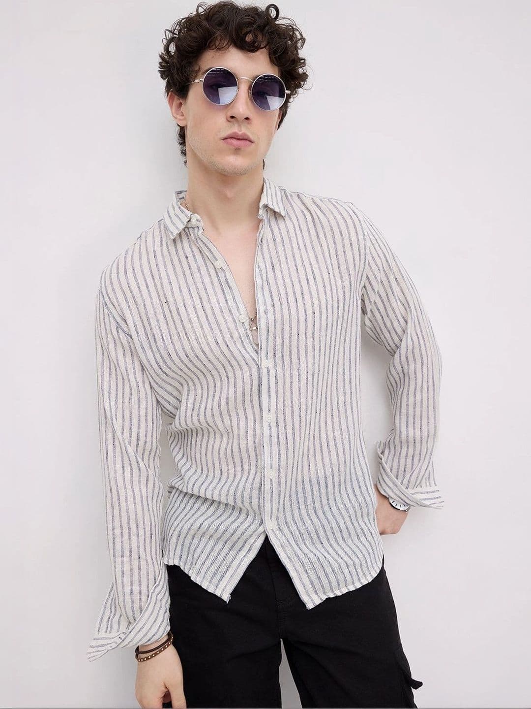 VASTRADO Men Classic Slim Fit Striped Casual Shirt - view 1