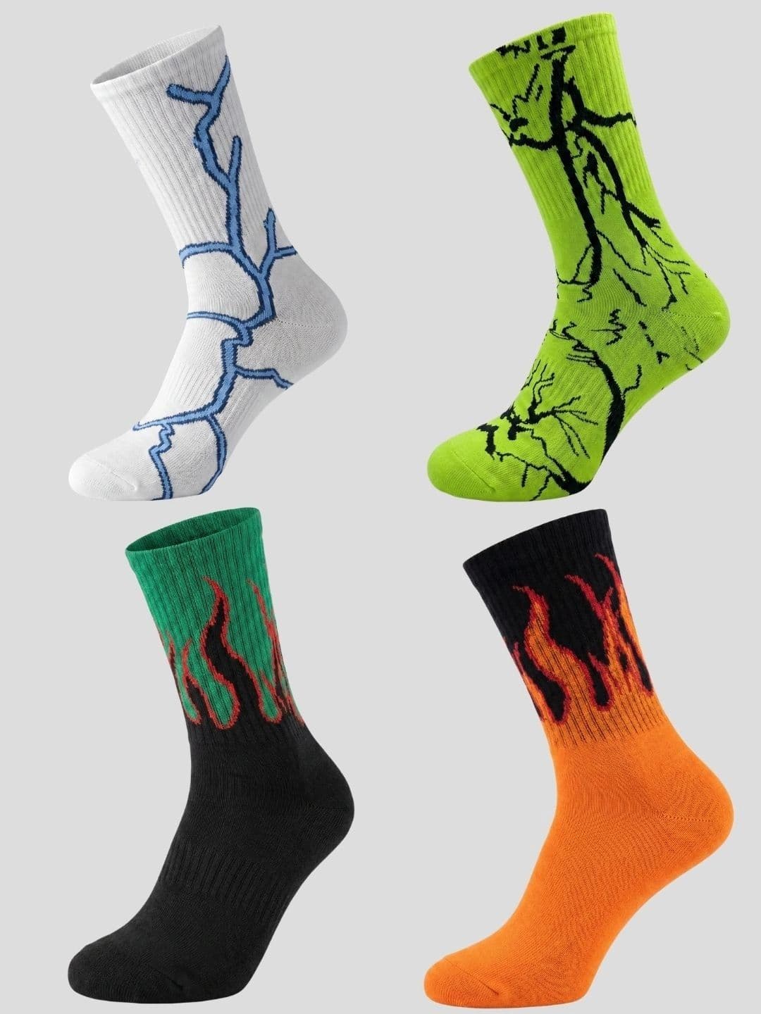 Moda Rapido Men Pack of 4 Cotton Blend Patterned Above Ankle Socks - view 1