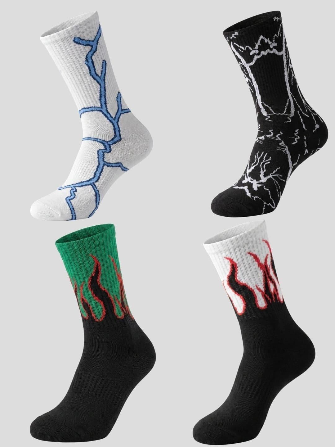 Moda Rapido Men Pack of 4 Cotton Blend Patterned Calf Length Socks - view 1