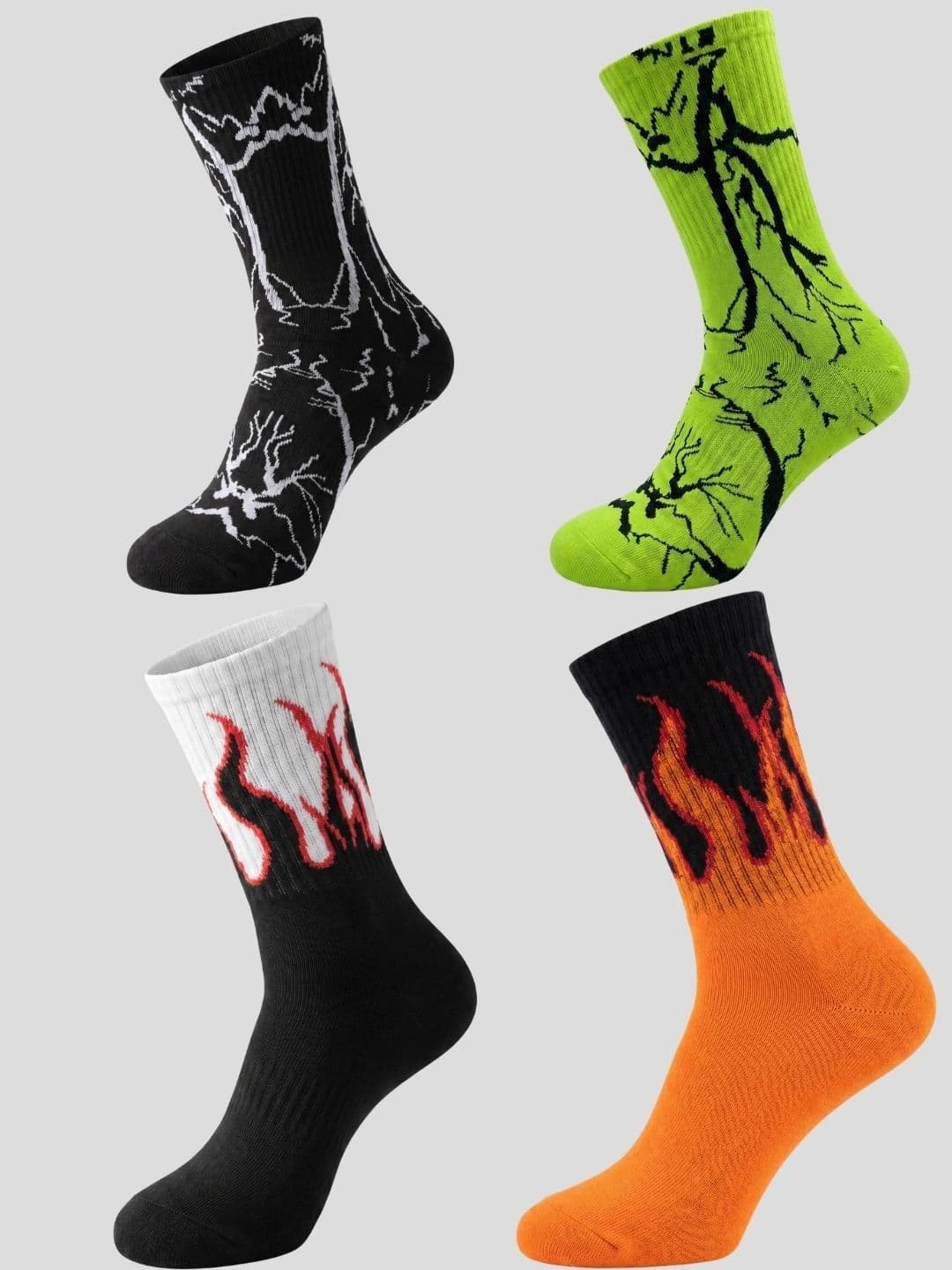 Moda Rapido Men Pack of 4 Cotton Blend Patterned Calf Length Socks - view 1