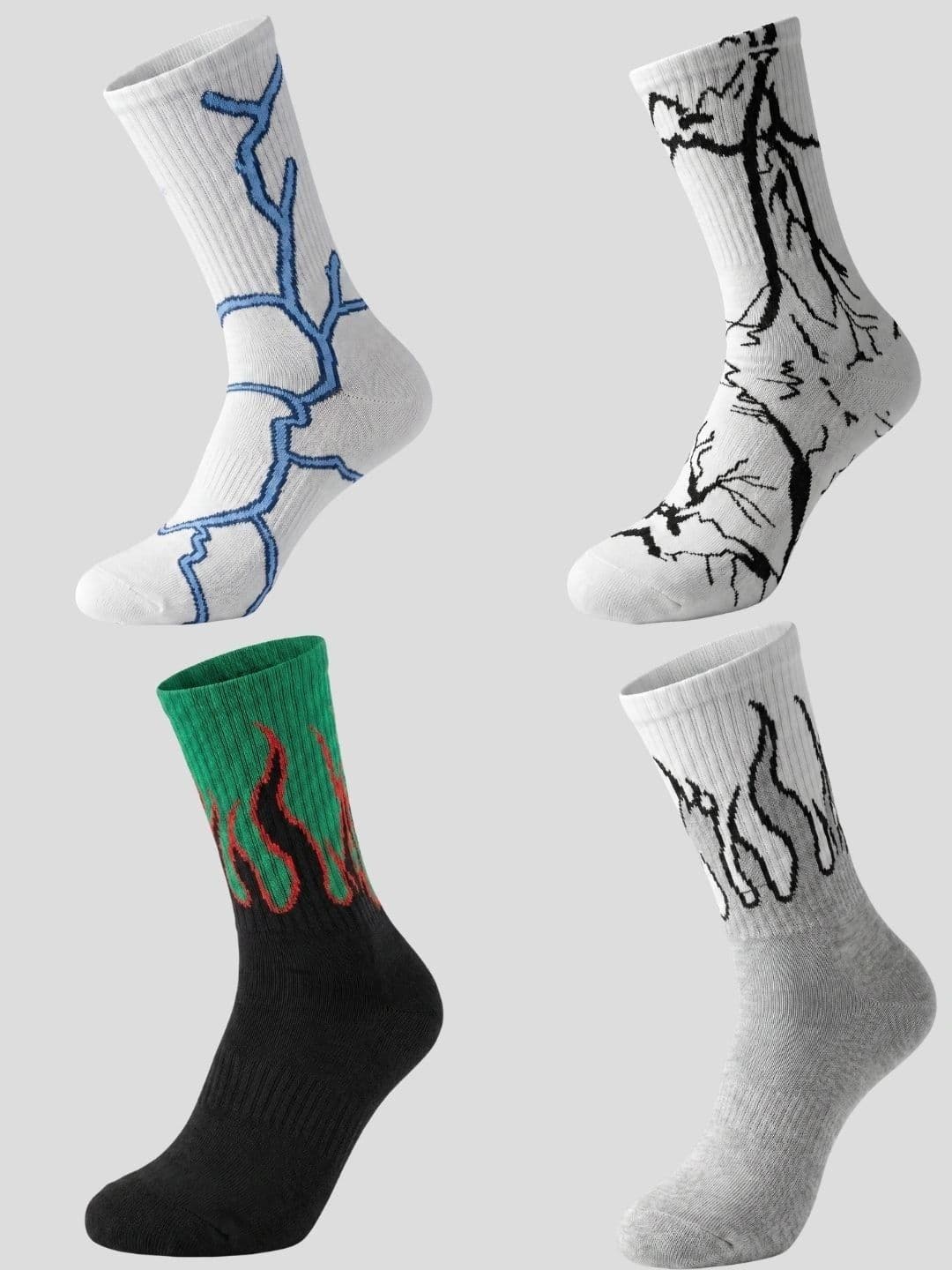Moda Rapido Men Pack of 4 Cotton Blend Patterned Calf Length Socks - view 1