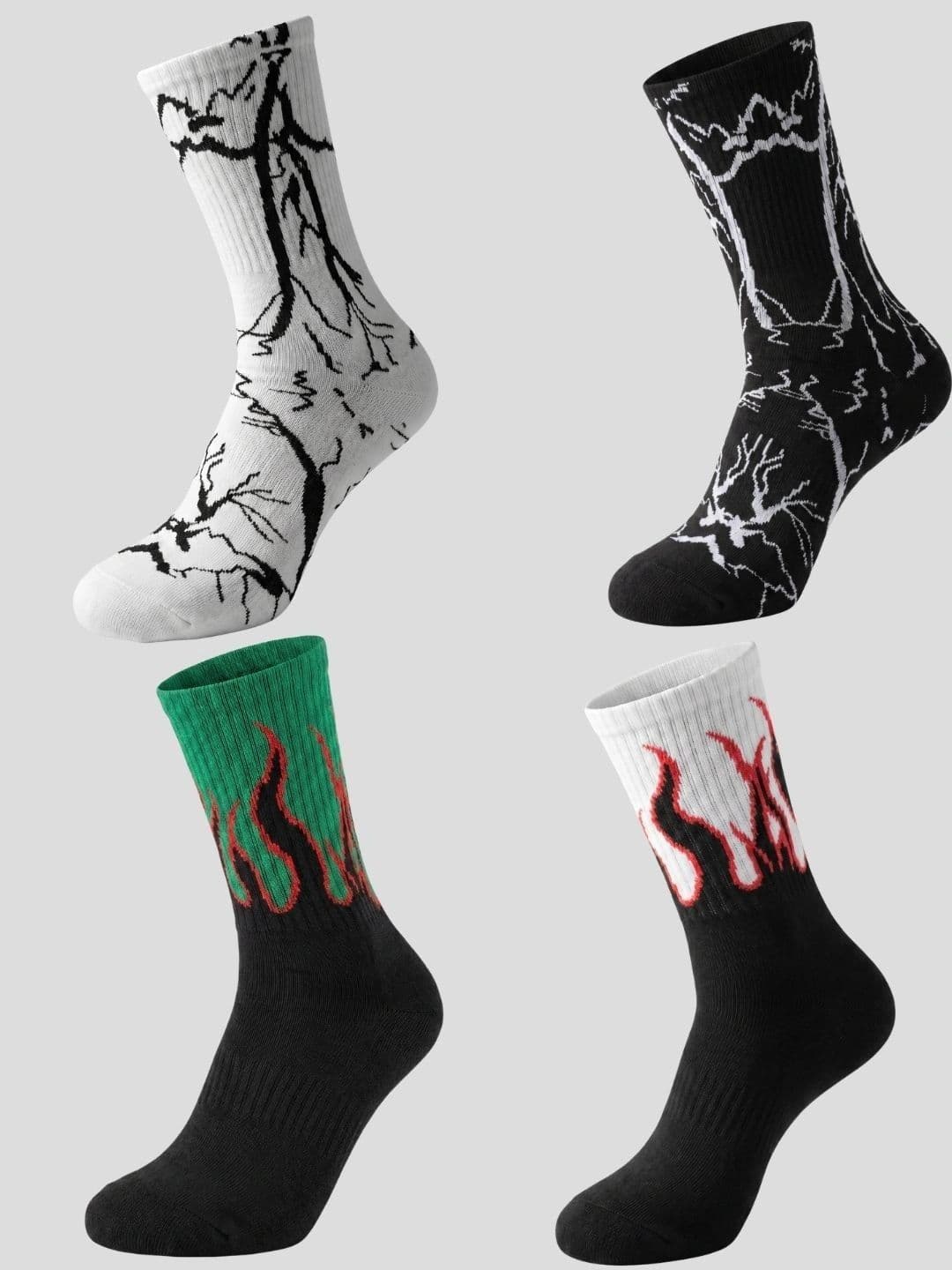 Moda Rapido Men Pack of 4 Cotton Blend Patterned Calf Length Socks - view 1