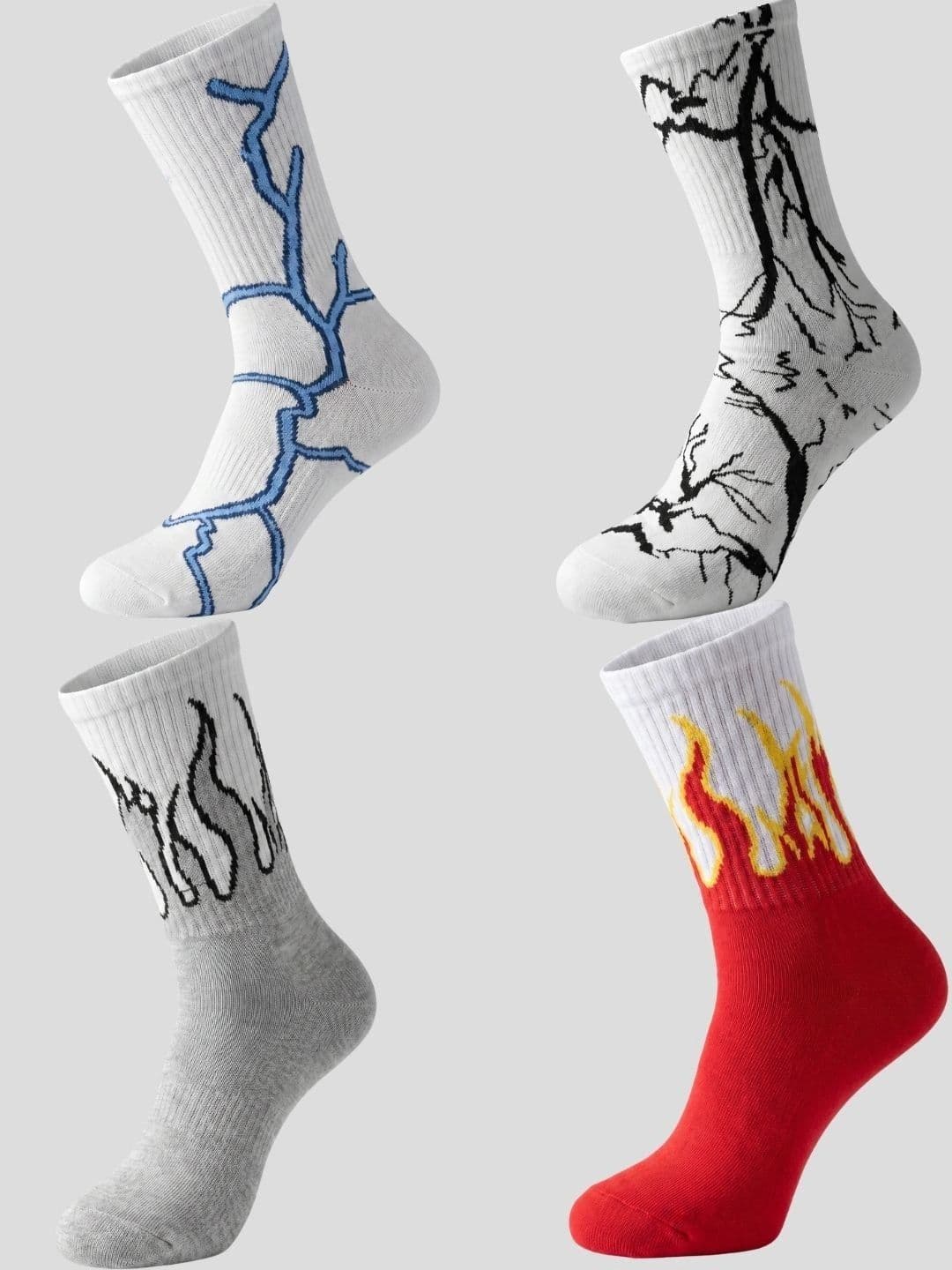Moda Rapido Men Pack of 4 Cotton Blend Patterned Above Ankle Socks - view 1