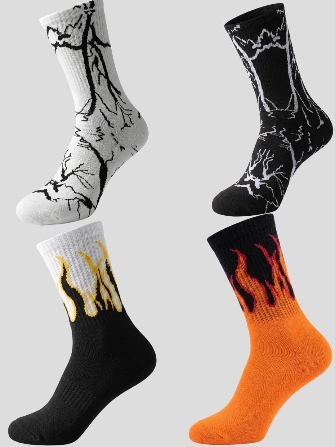 Moda Rapido Men Pack of 4 Cotton Blend Patterned Above Ankle Socks - view 1