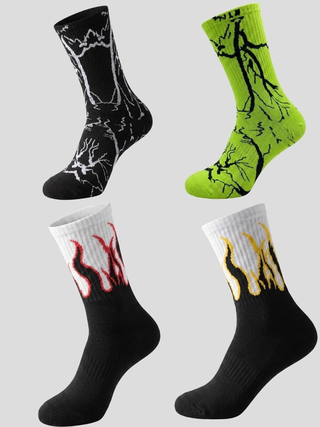 Moda Rapido Men Pack of 4 Cotton Blend Patterned Above Ankle Socks - view 1