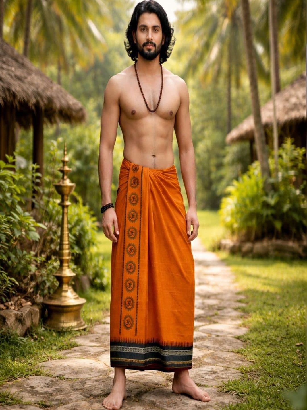 Classic Pro Men Printed Cotton Dhoti Dhotis - view 1