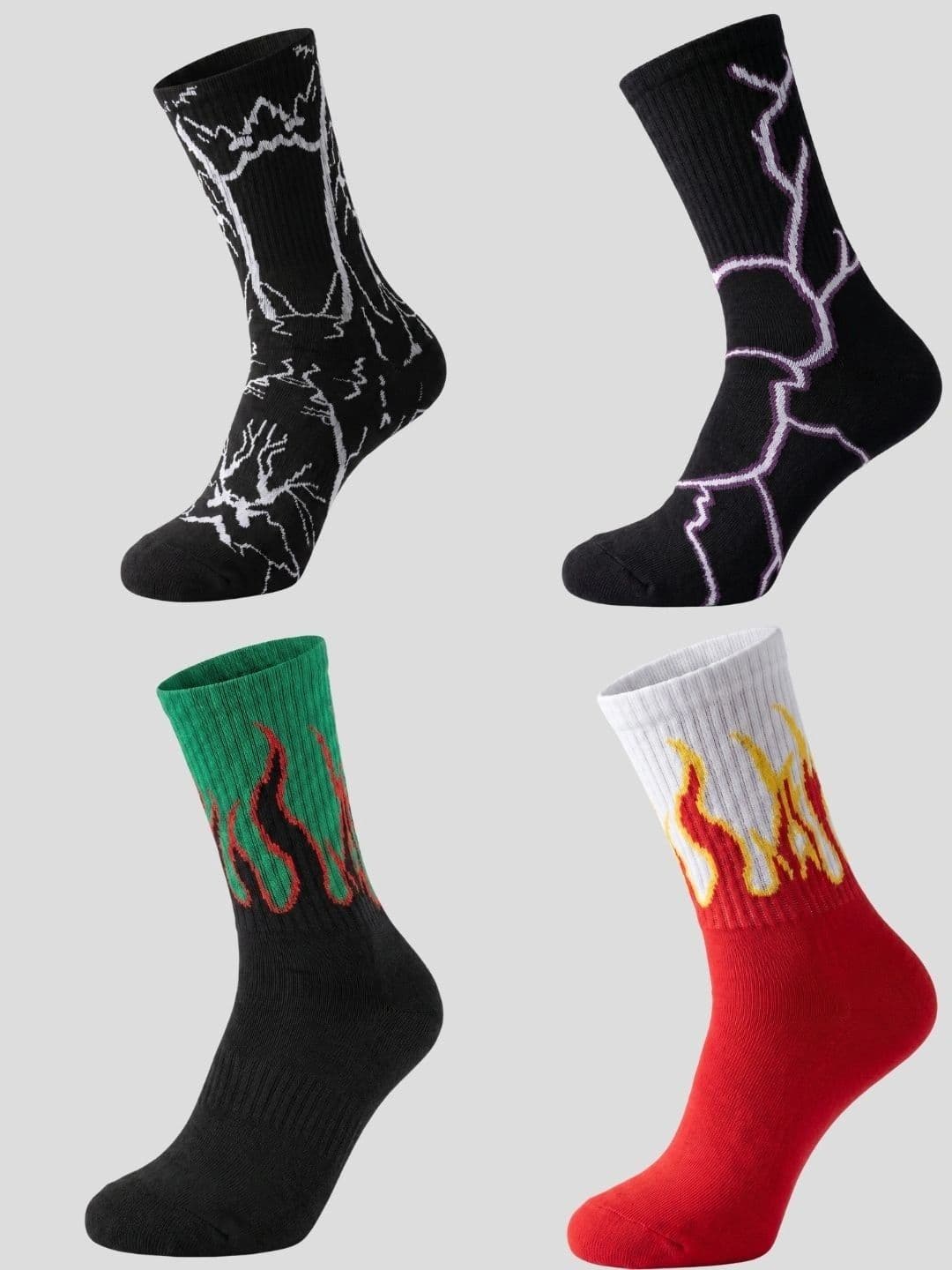Moda Rapido Men Pack of 4 Cotton Blend Patterned Above Ankle Socks - view 1