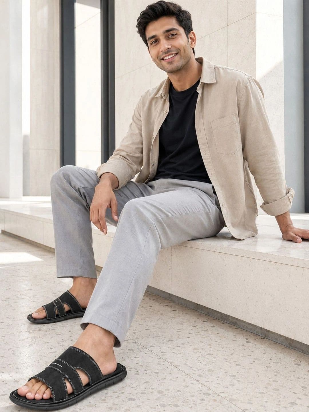 Roadster Men Suede Comfort Sandals - view 1
