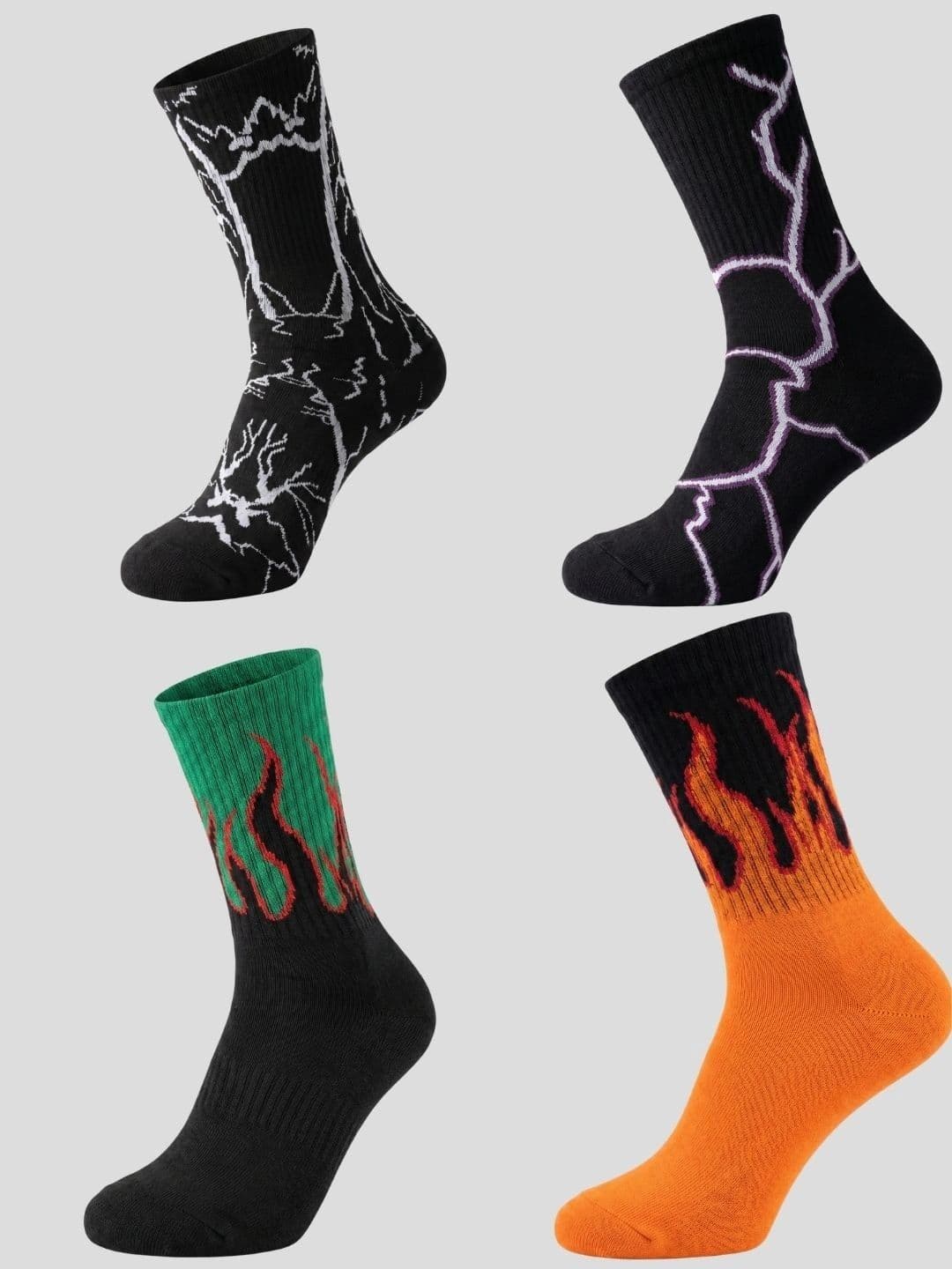 Moda Rapido Men Pack of 4 Cotton Blend Patterned Calf Length Socks - view 1