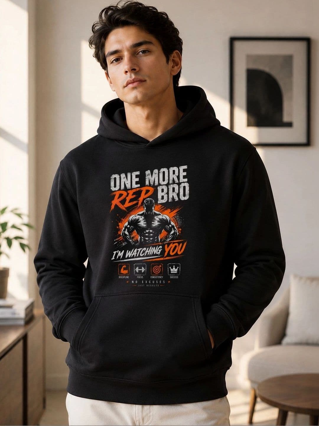 TRENDIFYTEEZ Men Printed Hooded Sweatshirt - view 1