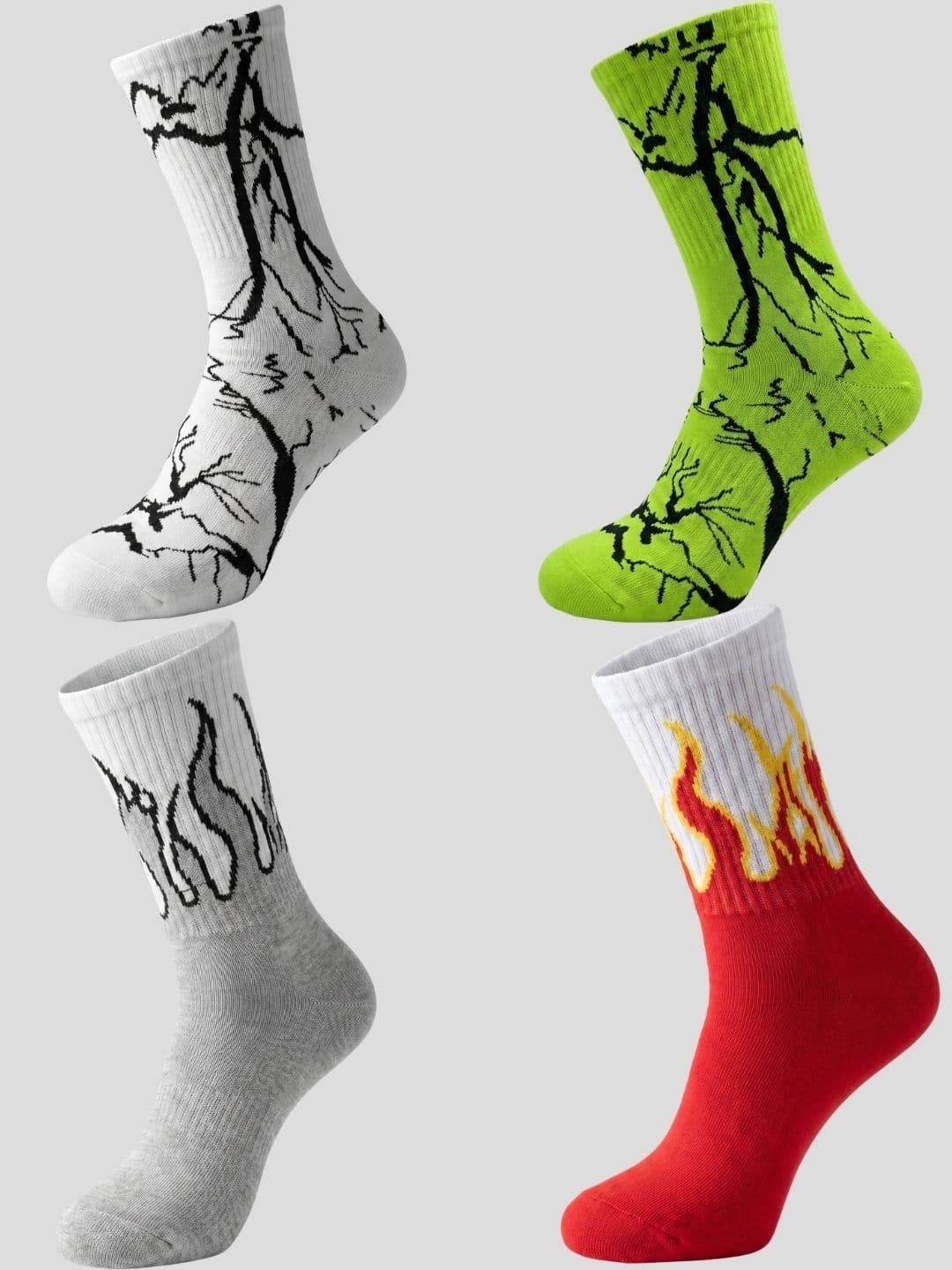 Moda Rapido Men Pack of 4 Cotton Blend Patterned Above Ankle Socks - view 1