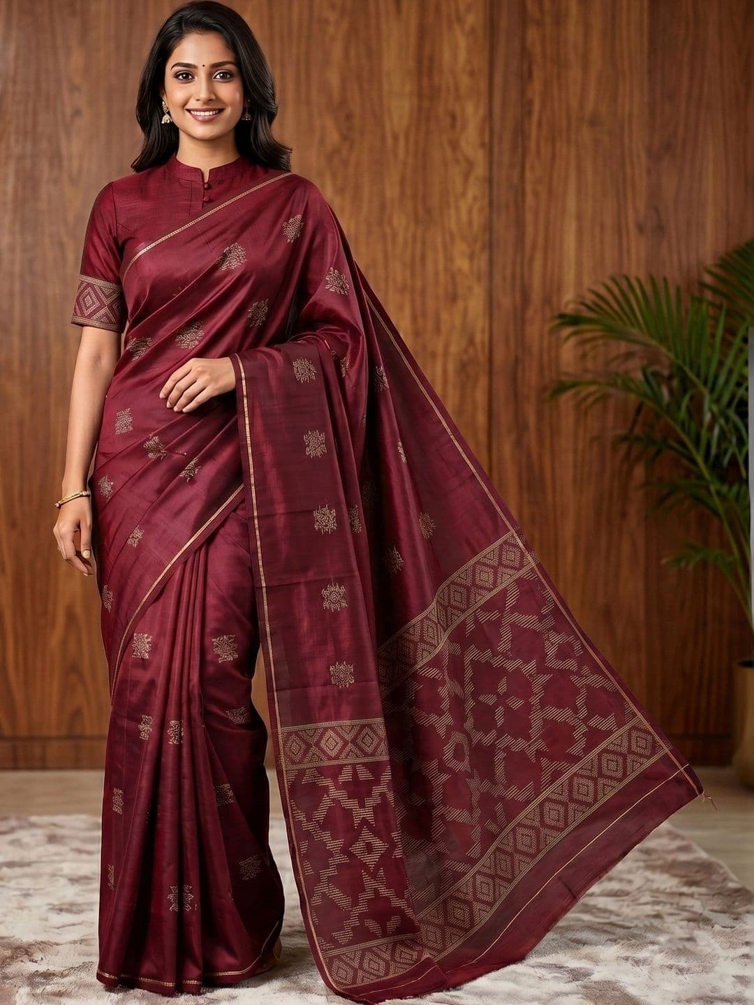 Moda Rapido Woven Design Zari Silk Blend Banarasi Saree - view 1