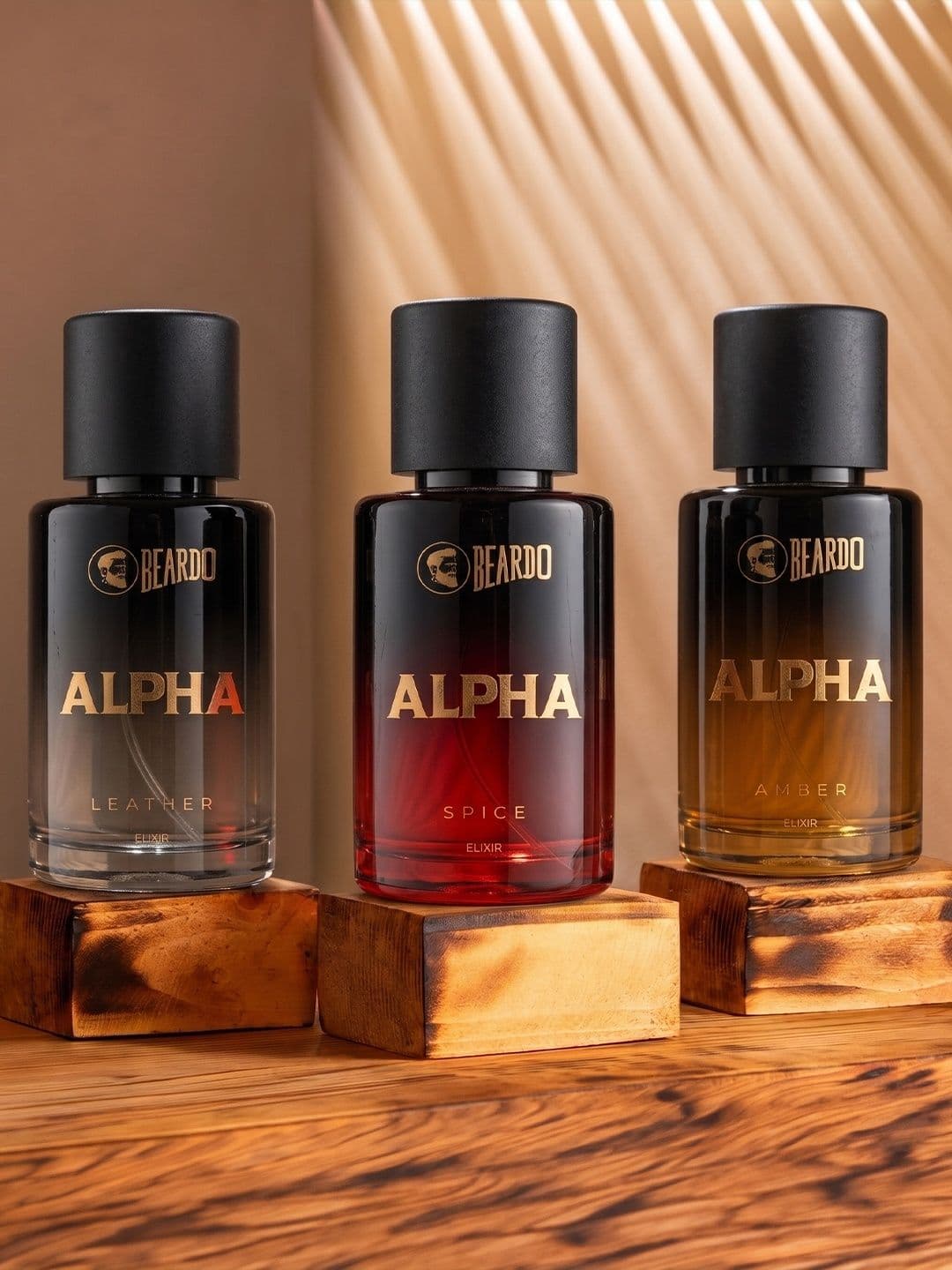 BEARDO Set of 3 Alpha Perfume Elixir 30 ml each - Leather + Amber + Spice - view 1