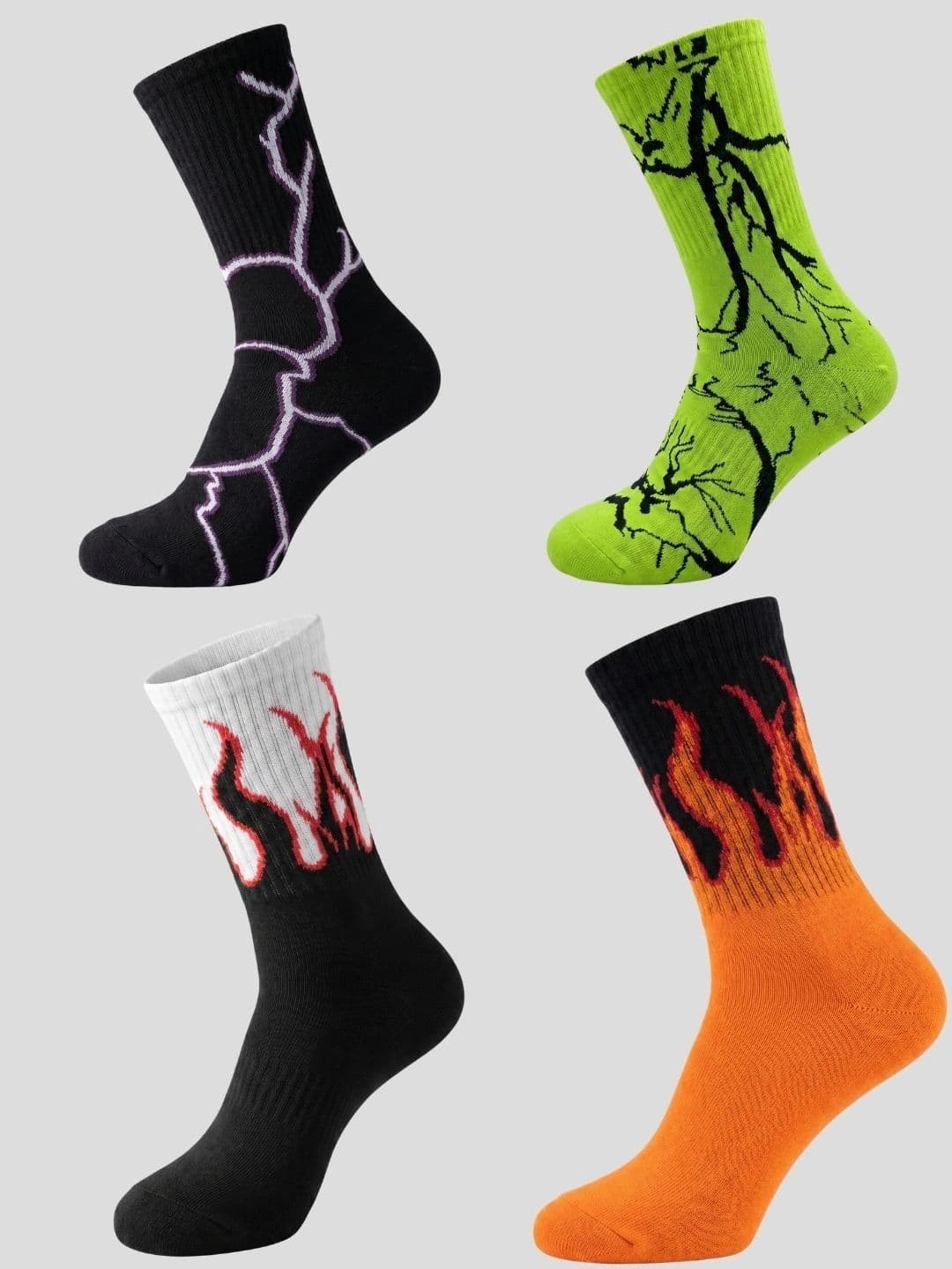 Moda Rapido Men Pack of 4 Cotton Blend Patterned Above Ankle Socks - view 1