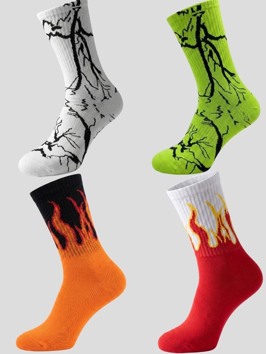 Moda Rapido Men Pack of 4 Cotton Blend Patterned Above Ankle Socks - view 1