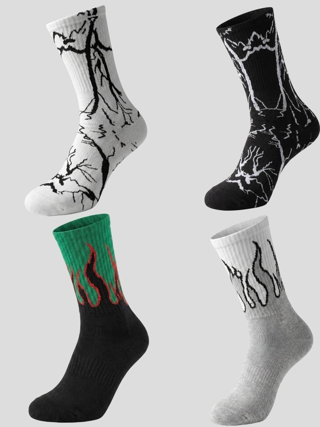 Moda Rapido Men Pack of 4 Cotton Blend Patterned Above Ankle Socks - view 1