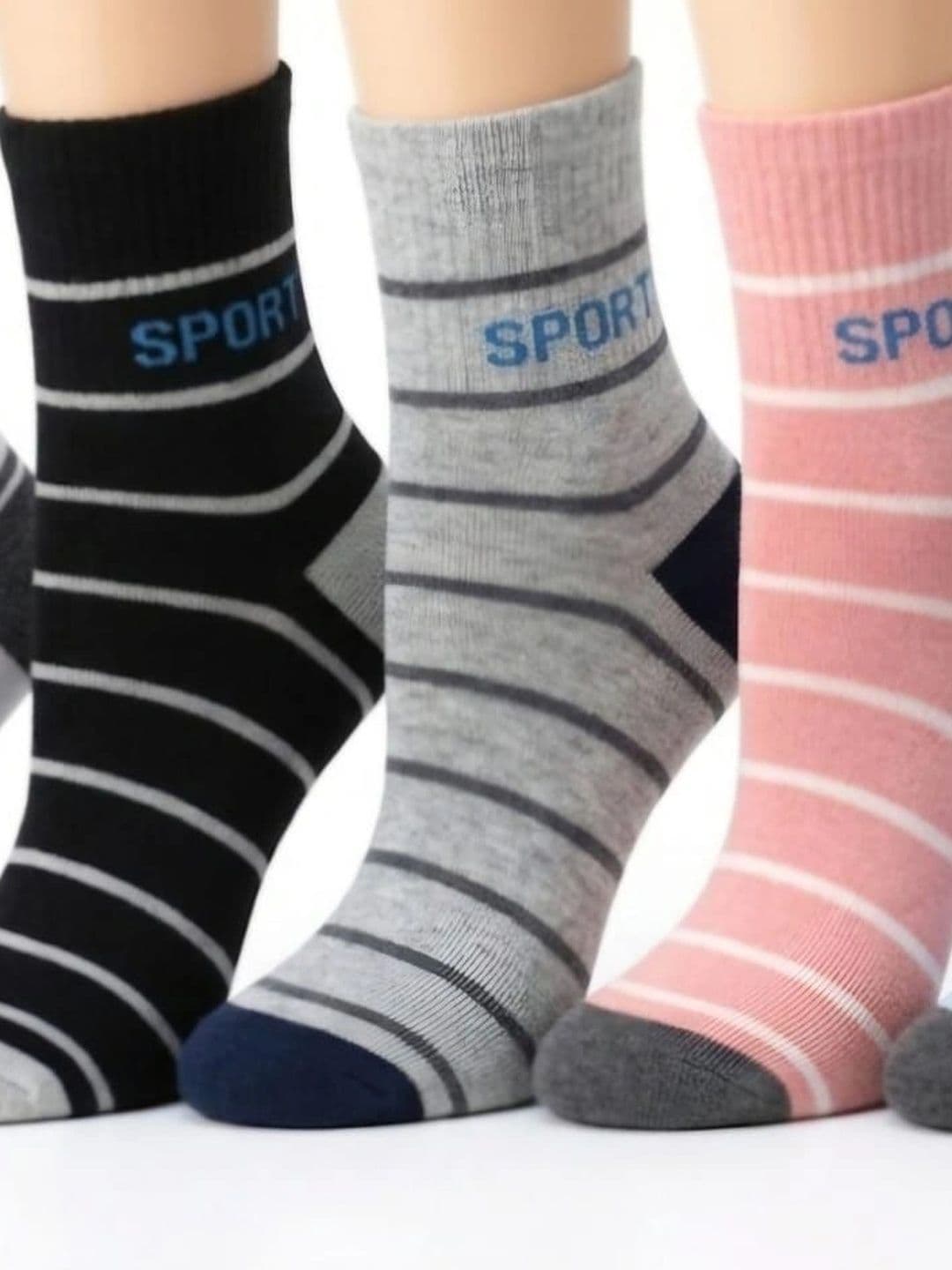 SOKSI Men Cotton Striped Above Ankle Socks - view 1