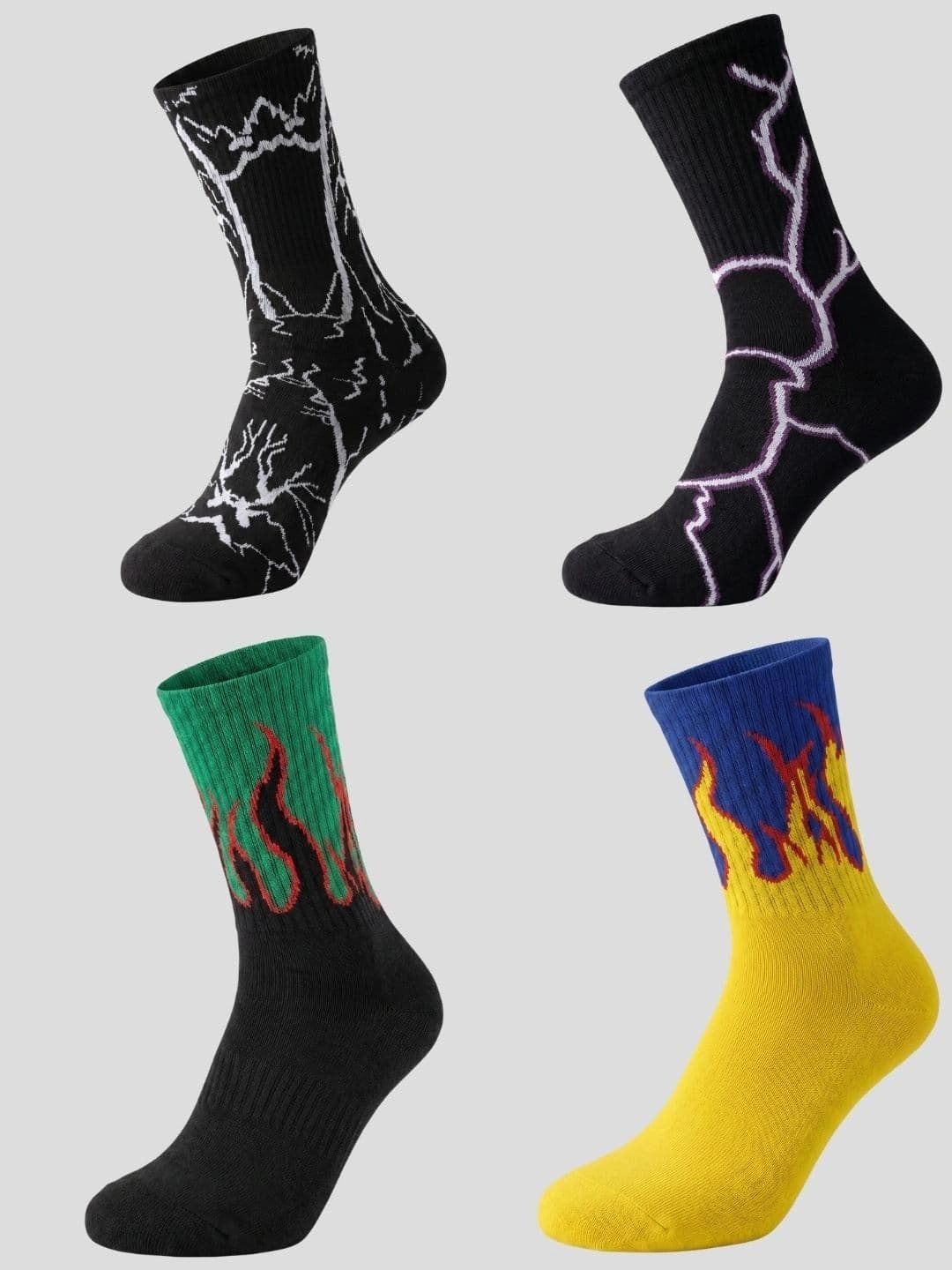 Moda Rapido Men Pack of 4 Cotton Blend Patterned Above Ankle Socks - view 1