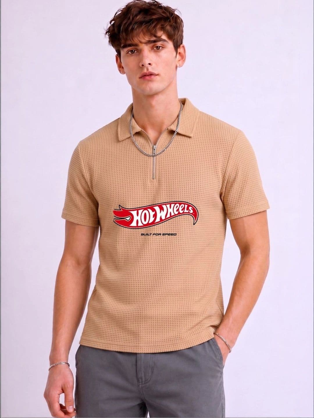 Mobox Men Brand Logo Polo Collar T-shirt - view 1