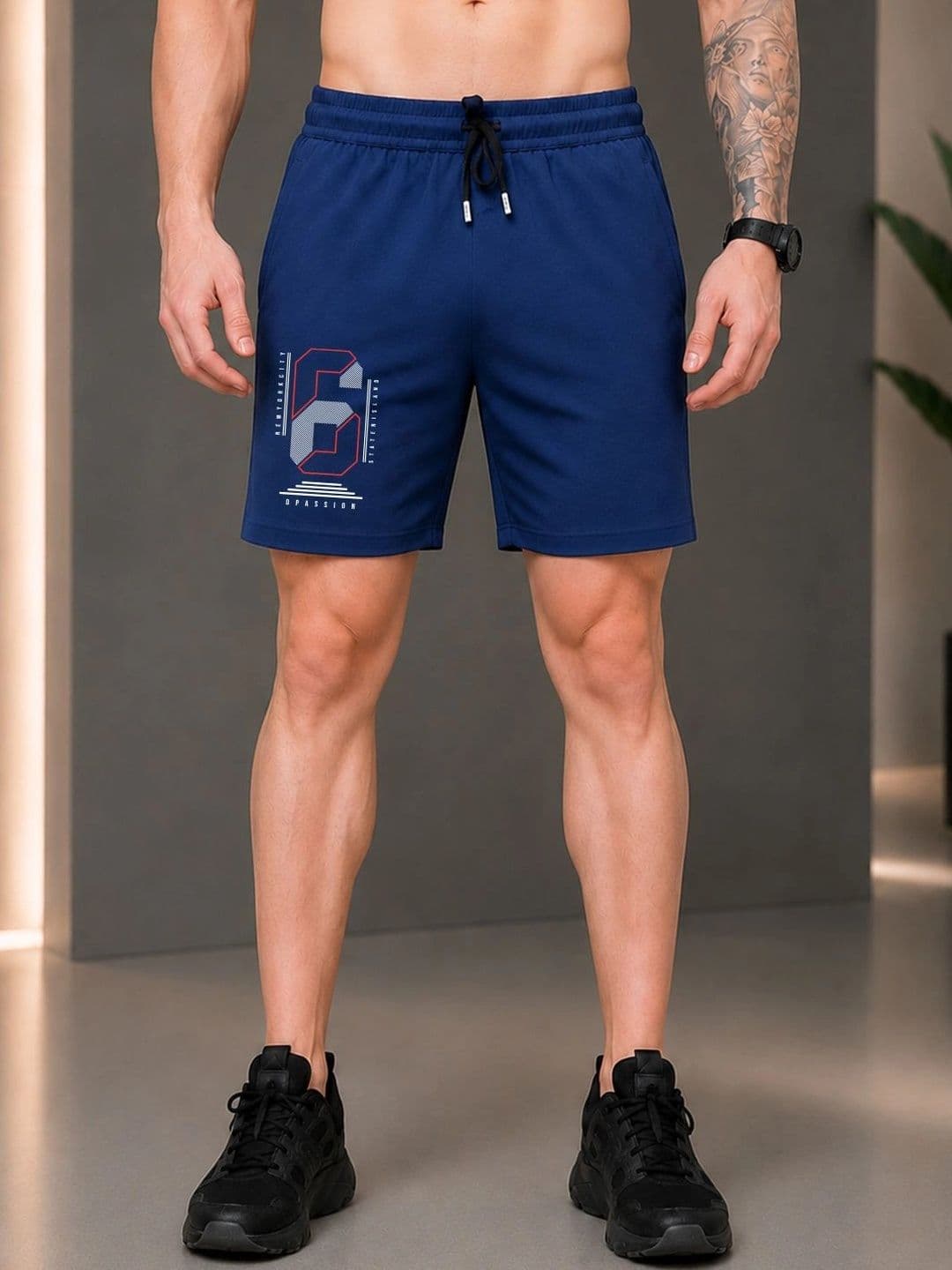 Dpassion Men Printed Training or Gym Sports Shorts - view 1