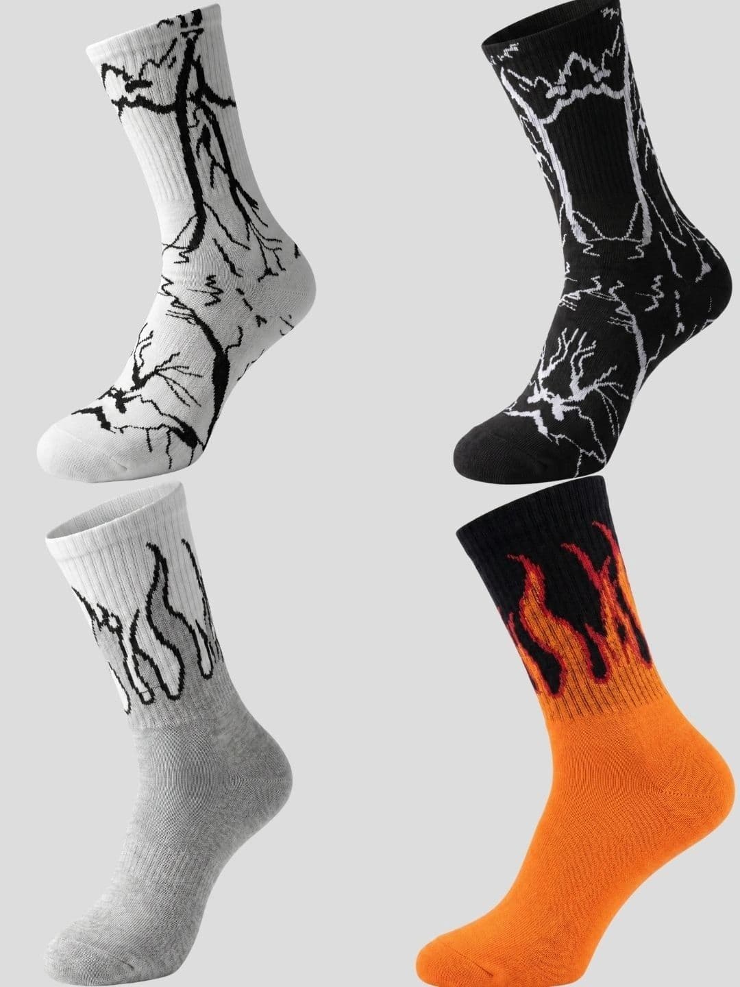 Moda Rapido Men Pack of 4 Cotton Blend Patterned Calf Length Socks - view 1