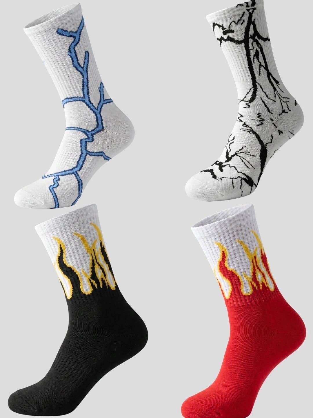 Moda Rapido Men Pack of 4 Cotton Blend Patterned Above Ankle Socks - view 1