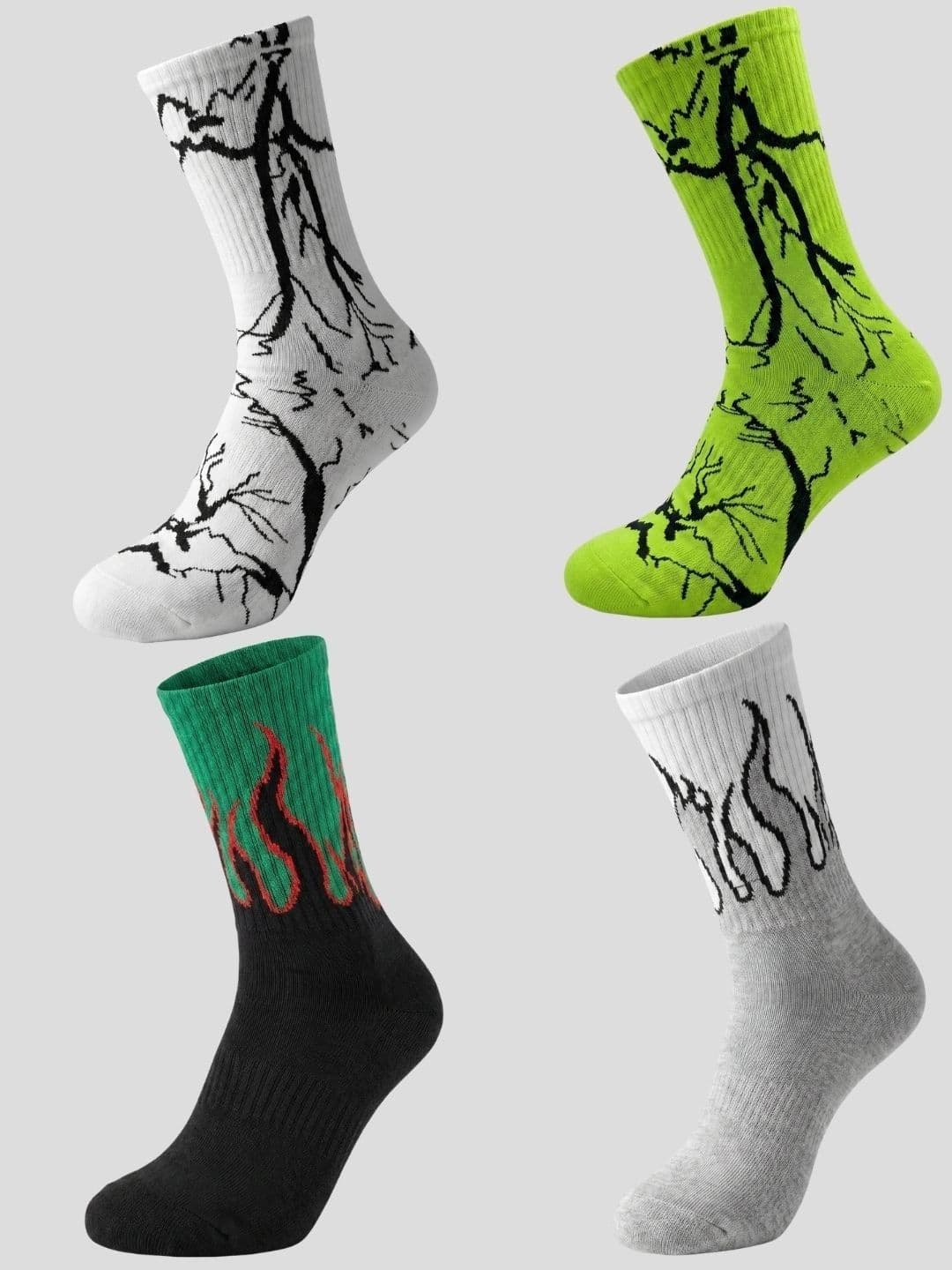 Moda Rapido Men Pack of 4 Cotton Blend Patterned Above Ankle Socks - view 1
