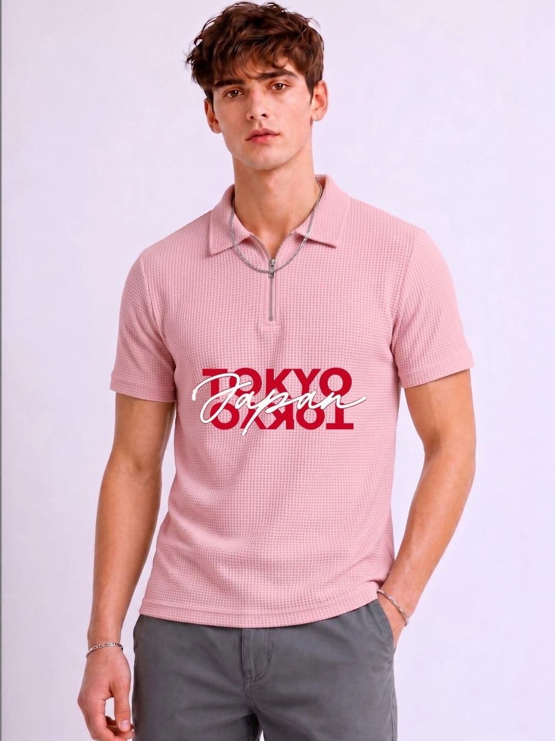 Mobox Men Typography Polo Collar T-shirt - view 1