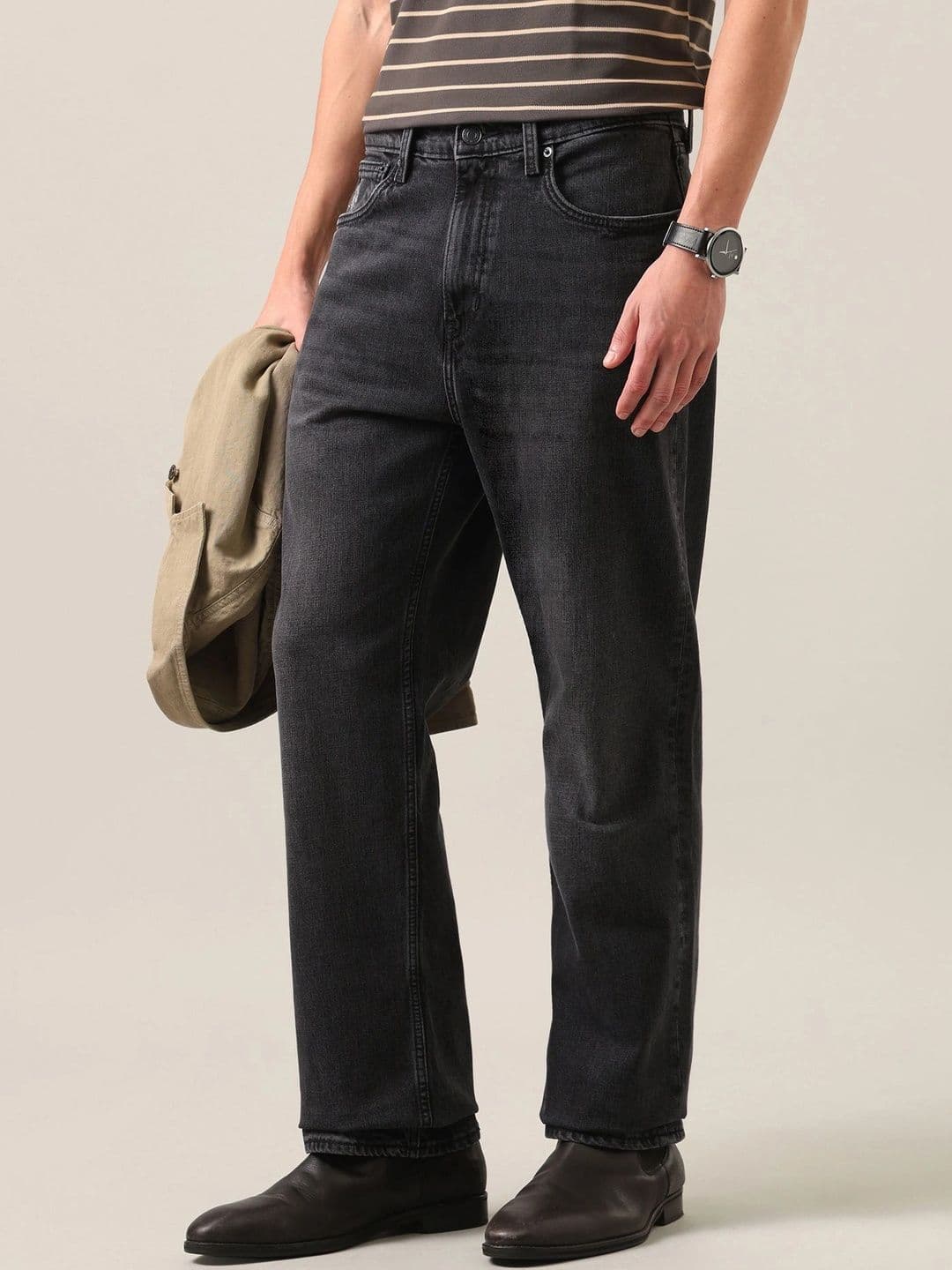 U.S. Polo Assn. Denim Co. Men Straight Fit Mid-Rise Light Fade Stretchable Jeans - view 1