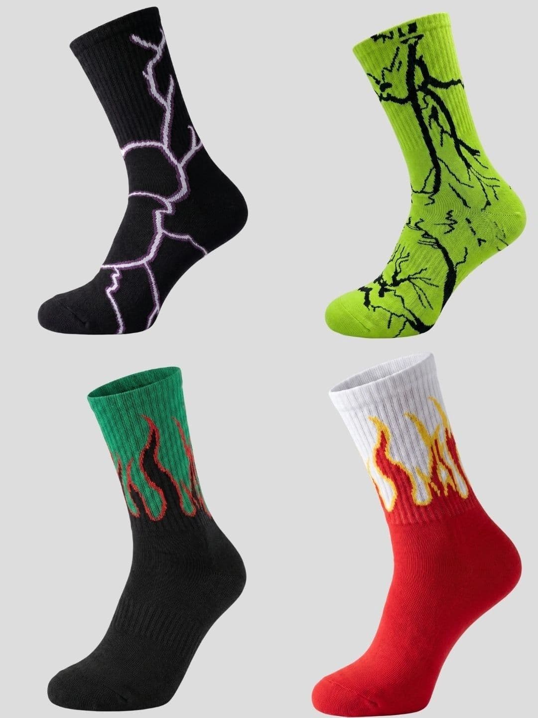 Moda Rapido Men Pack of 4 Cotton Blend Patterned Above Ankle Socks - view 1