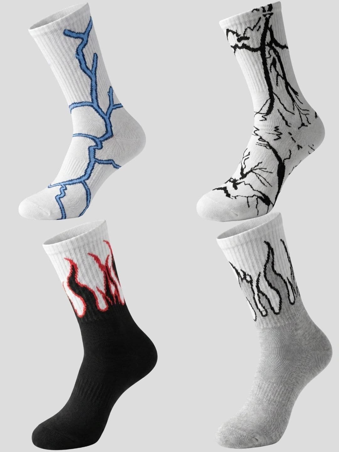 Moda Rapido Men Pack of 4 Cotton Blend Patterned Calf Length Socks - view 1