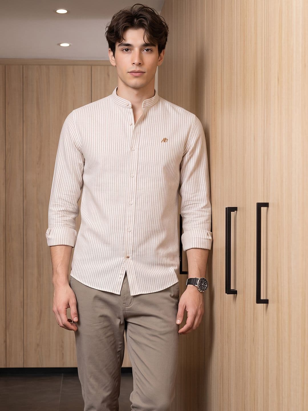 Aeropostale Striped Cotton Linen Casual Shirt - view 1